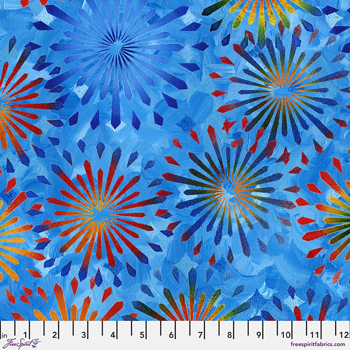 Wings of Wonder Blue Fiesta Fabric Yardage - quilt fabric for sewing and quilting projects