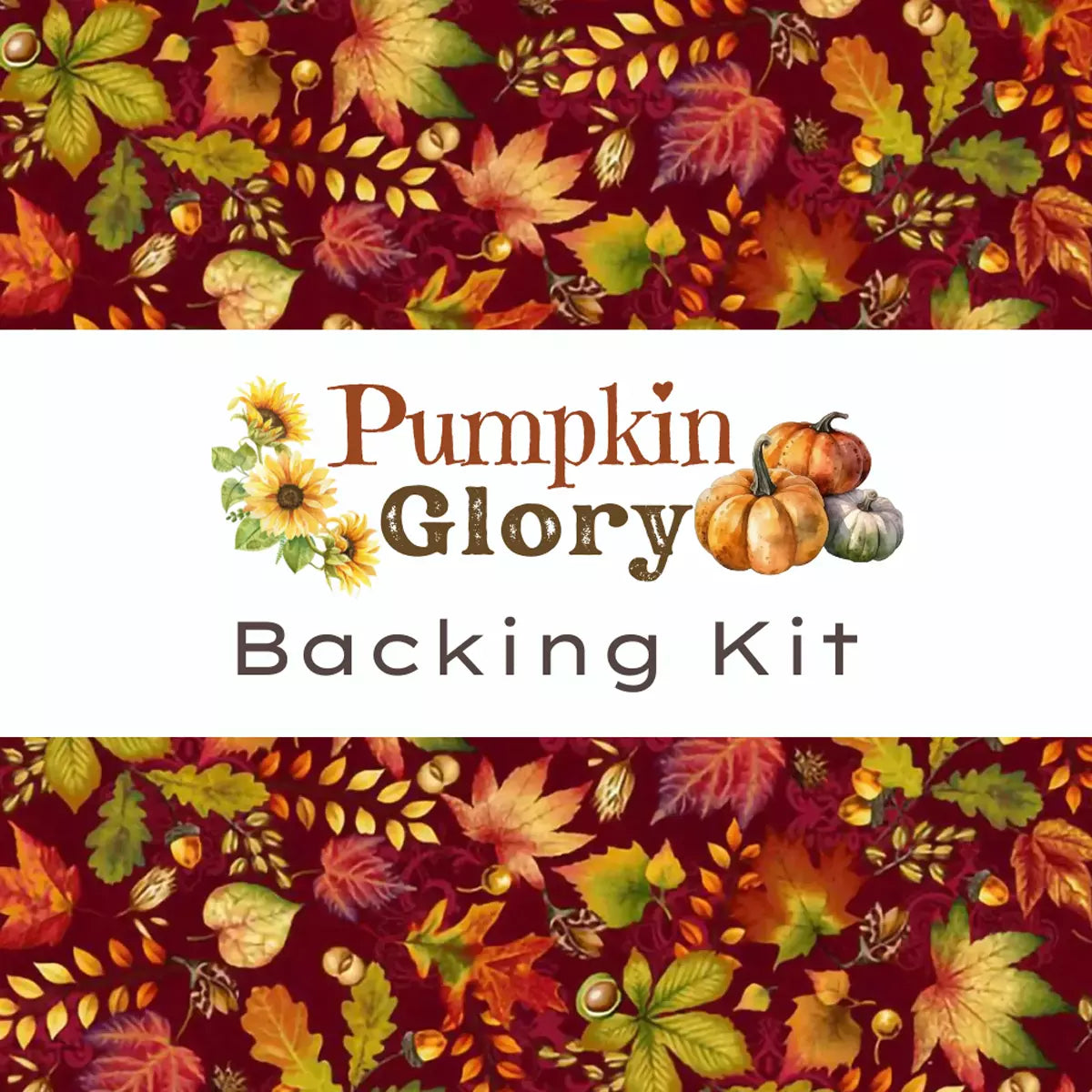 Pumpkin Glory Backing Kit Red Autumn Leaves