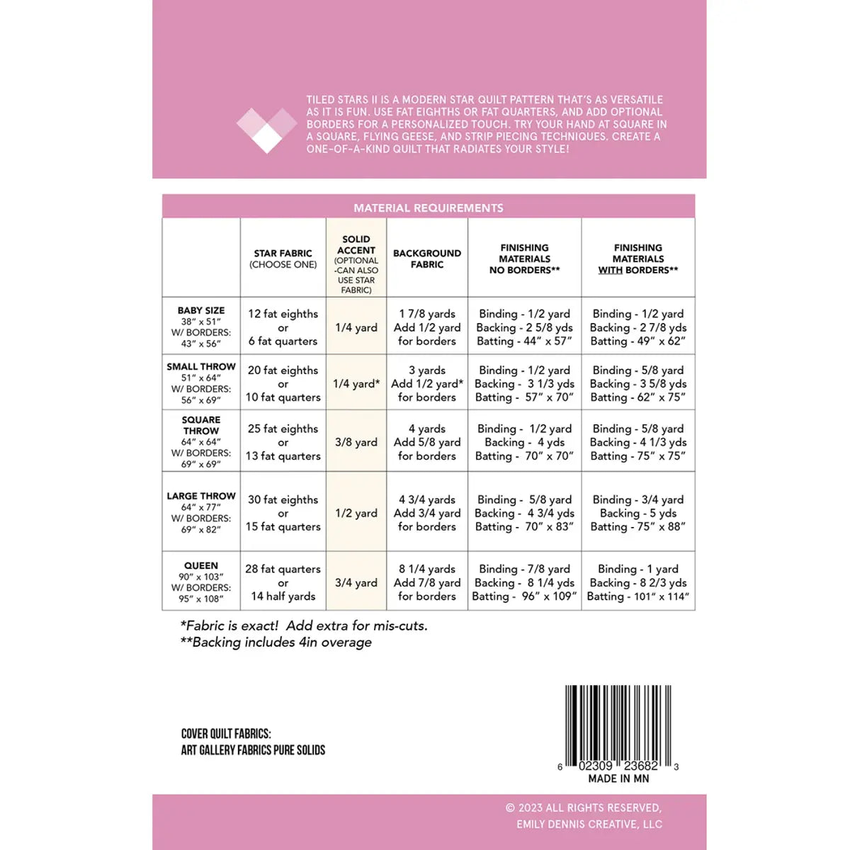 Tiled Stars II Quilt Pattern