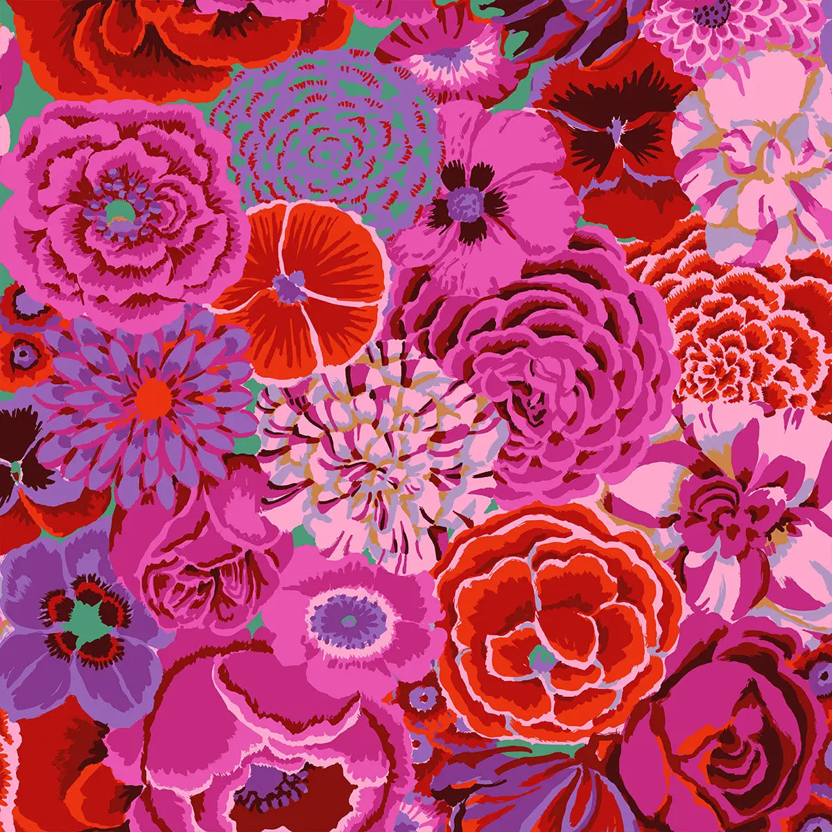 Kaffe Fassett Collective Magenta Bekah 108" Wide Quilt Backing Fabric