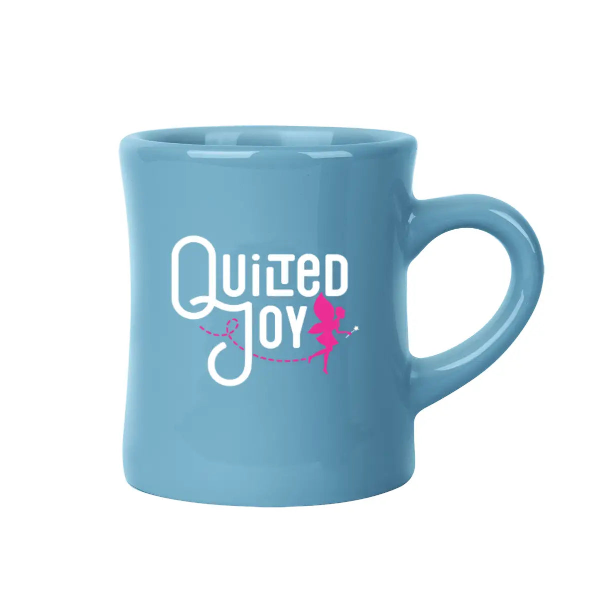 Quilted Joy Blue Curvy Mug