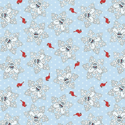 Rudolph the Red-Nosed Reindeer Light Blue Bumble Fabric Yardage