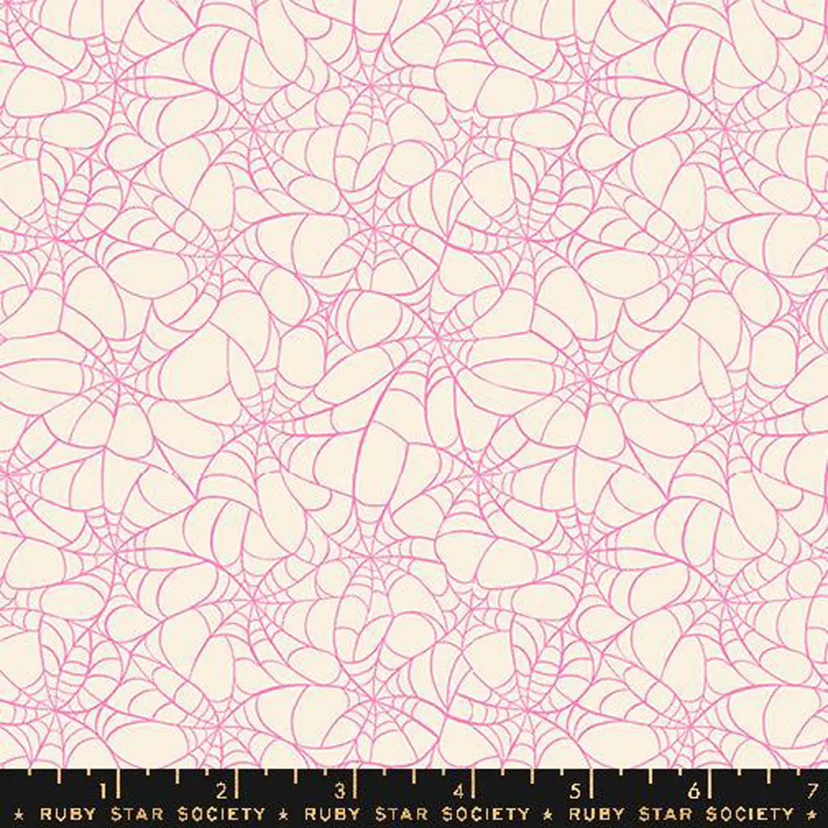 Glow Garden Natural Tangled Spider Web Fabric Yardage