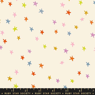 Starry Cream Multi 108" Wide Quilt Backing Fabric