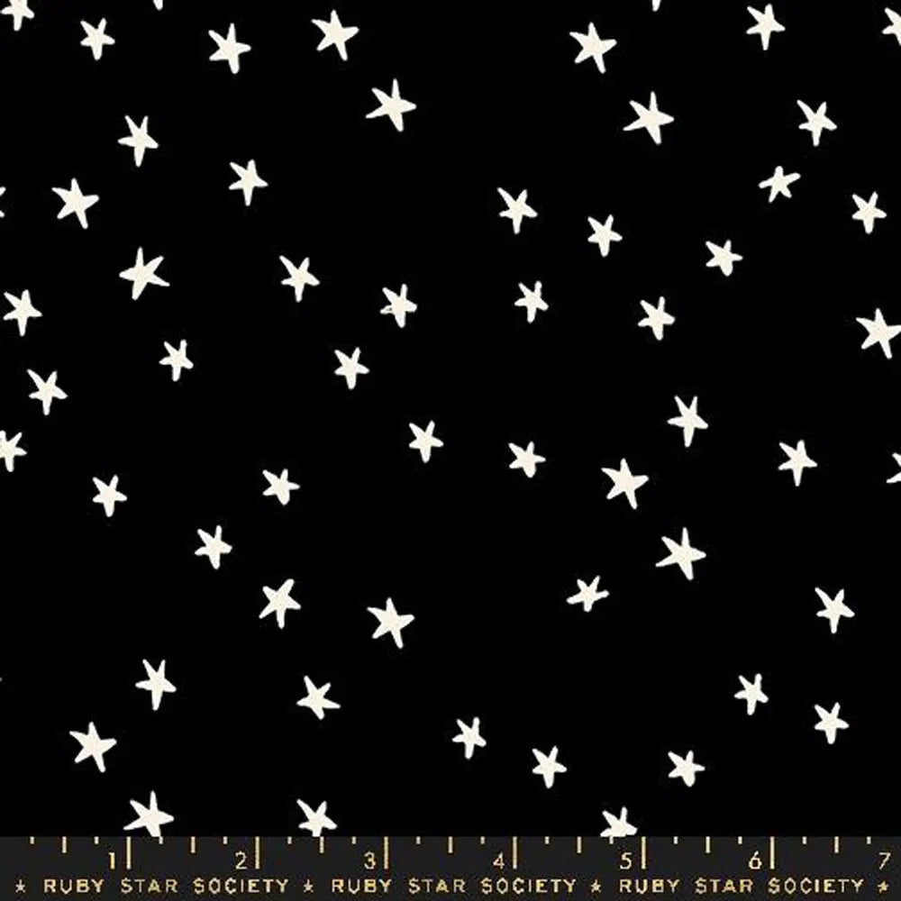 Starry Black 108" Wide Quilt Backing Fabric