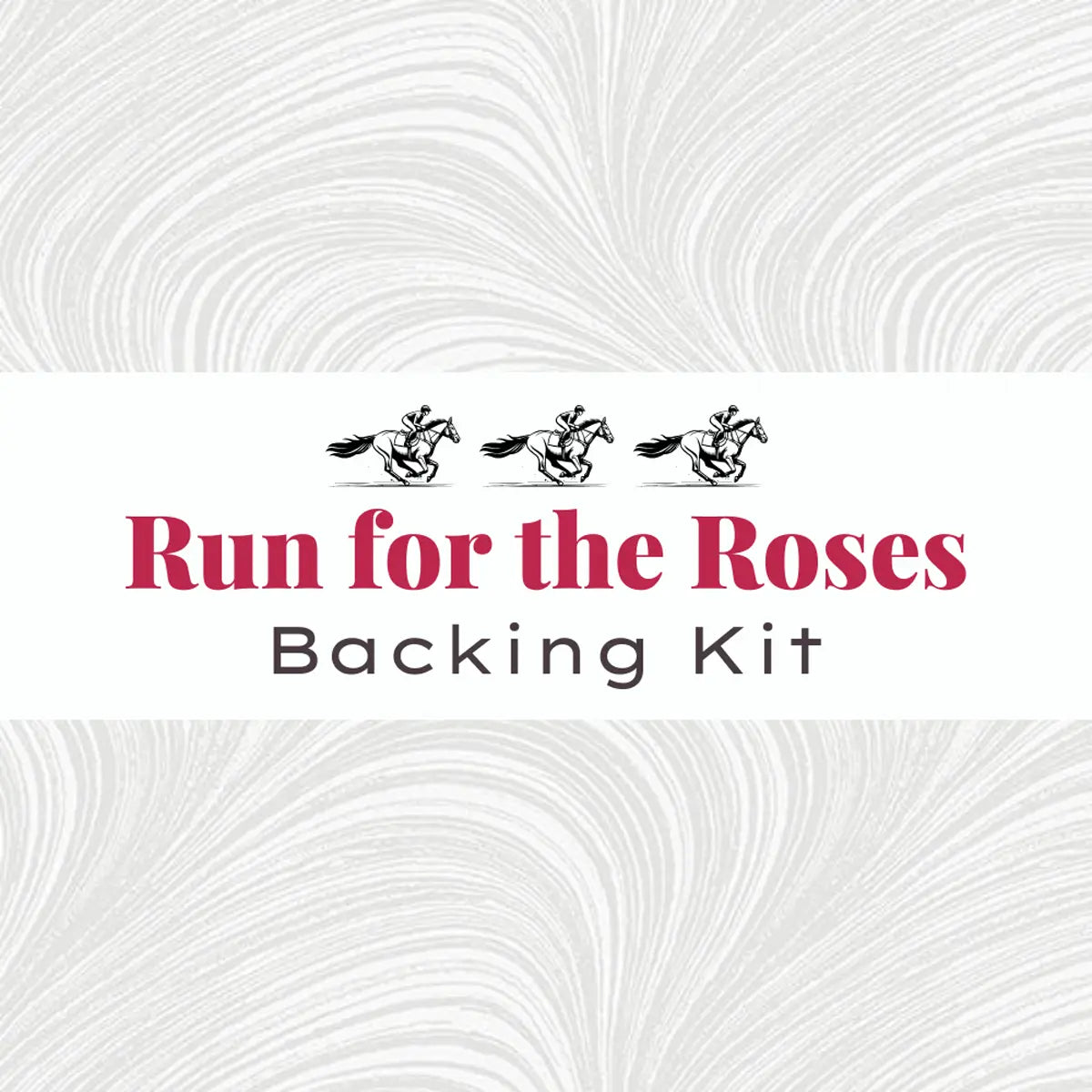 Run for the Roses Quilt Backing Kit Wave Texture Light Grey