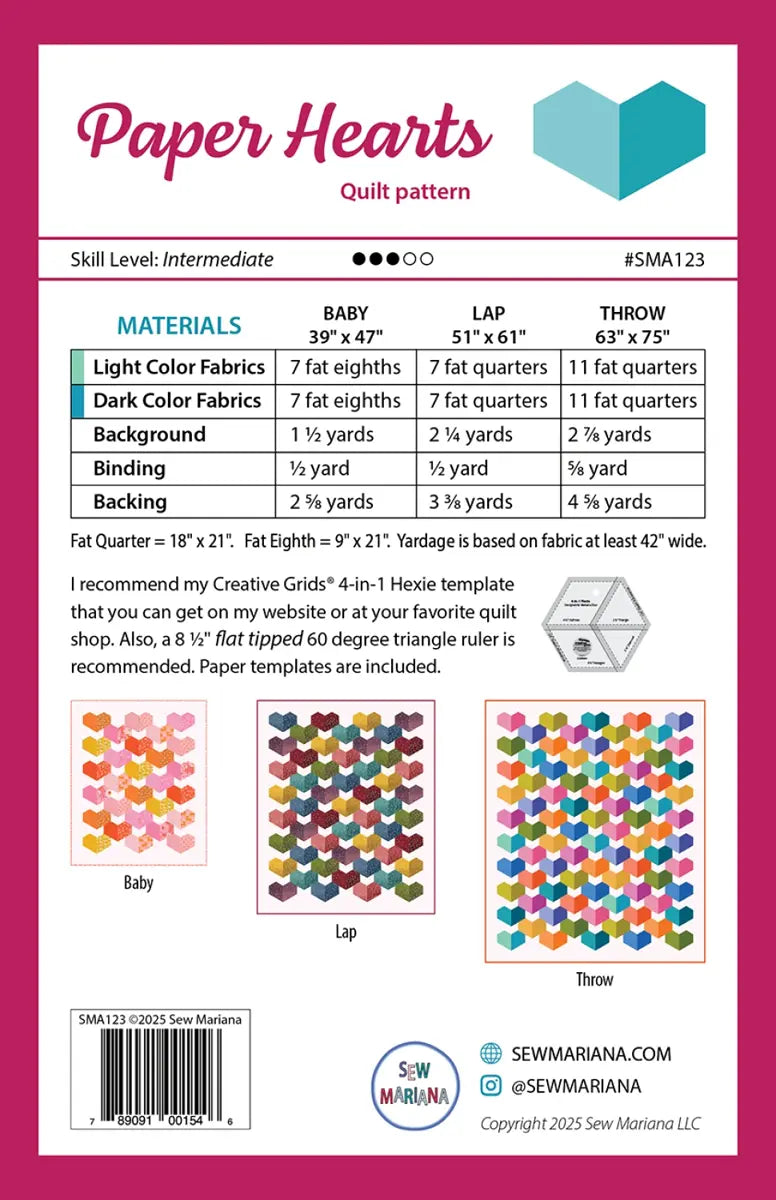 Paper Hearts Quilt Pattern