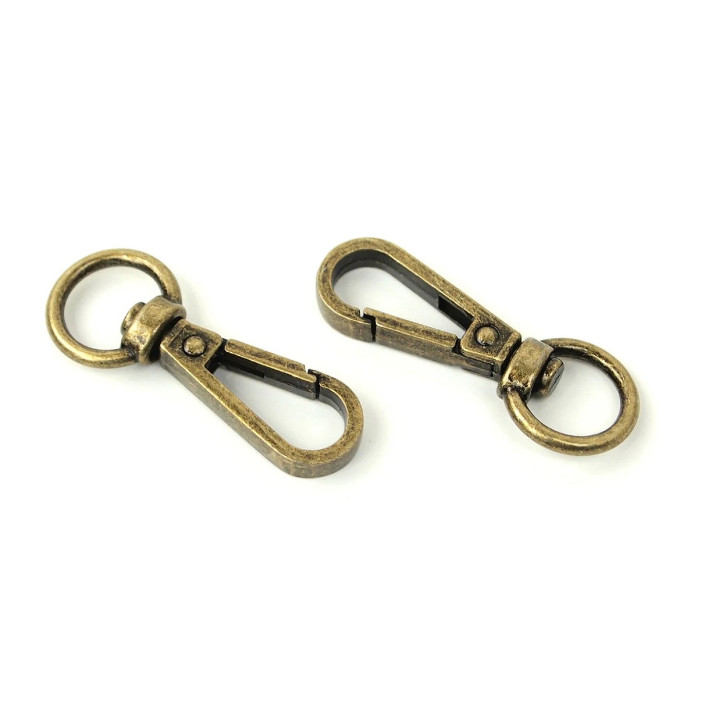 Two Swivel Hooks 1/2" Antique