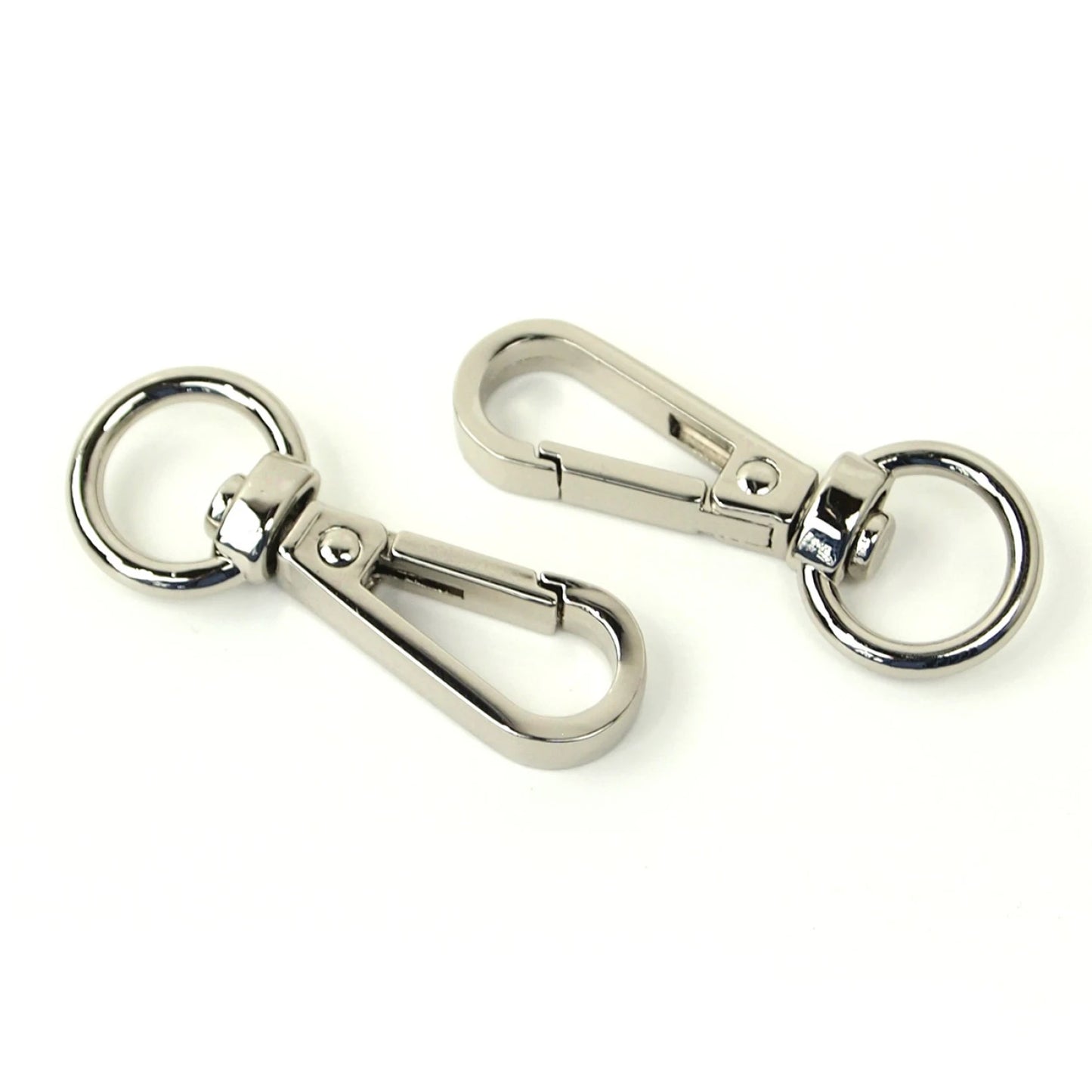 Two Swivel Hooks 1/2" Nickel
