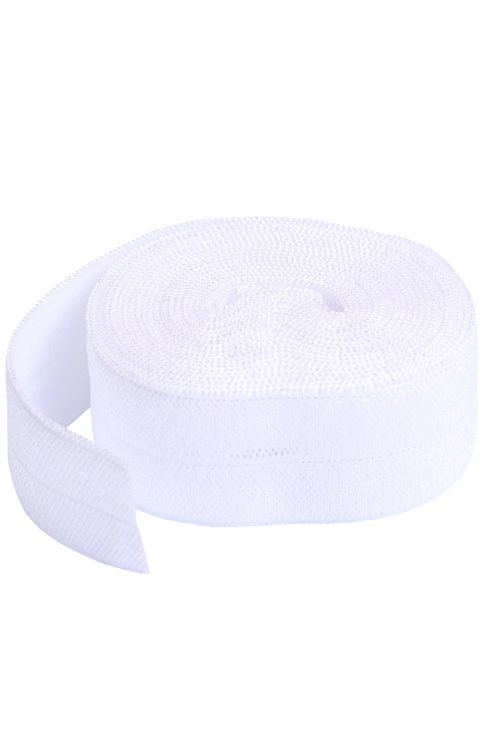Fold Over Elastic White 0.75" x 2 yards