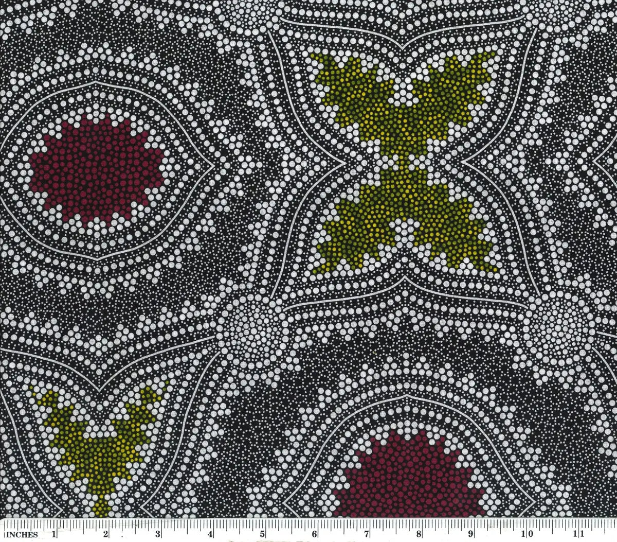 Seeds and Bush Ash Spinifex Fabric Yardage