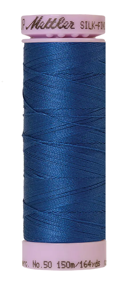 Mettler Cotton Silk Finish 50wt 150m Snorkel Blue