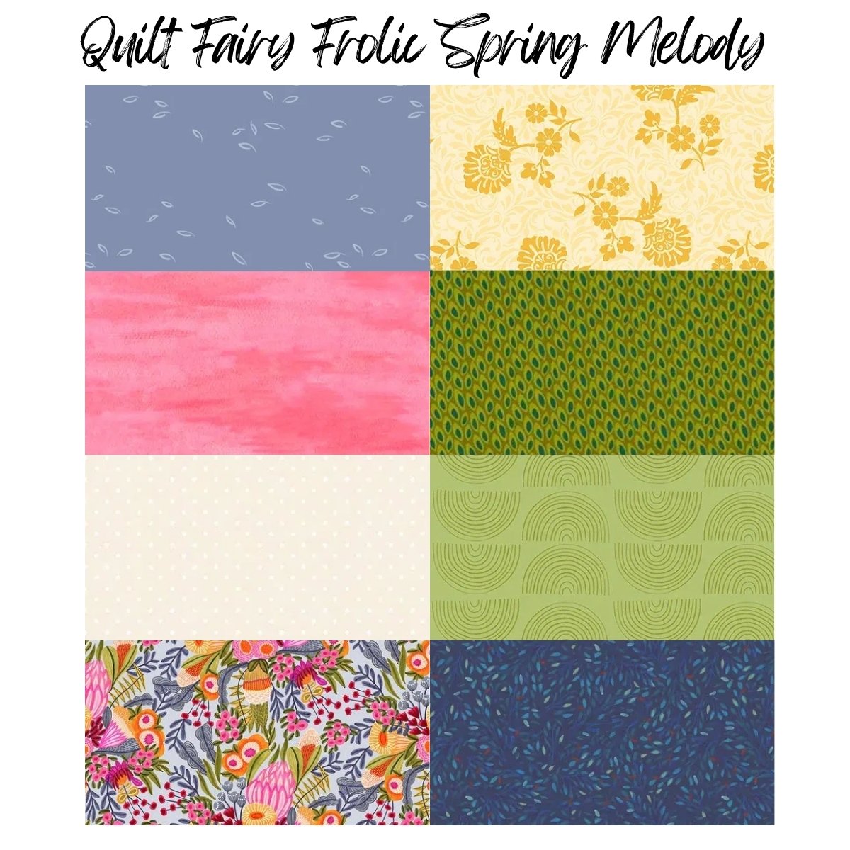 Quilt Fairy Frolic Spring Melody quilt kit detail