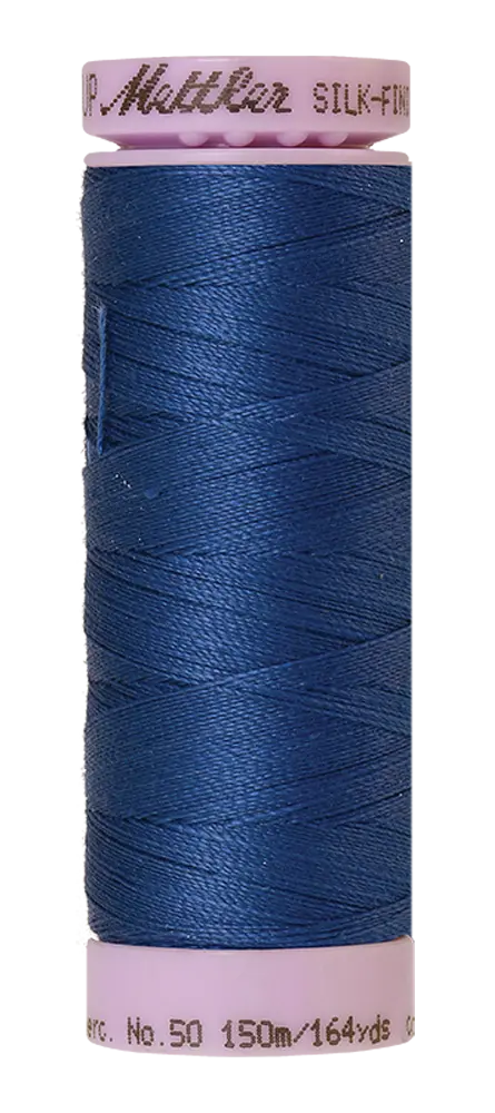 Mettler Cotton Silk Finish 50wt 150m Steel Blue