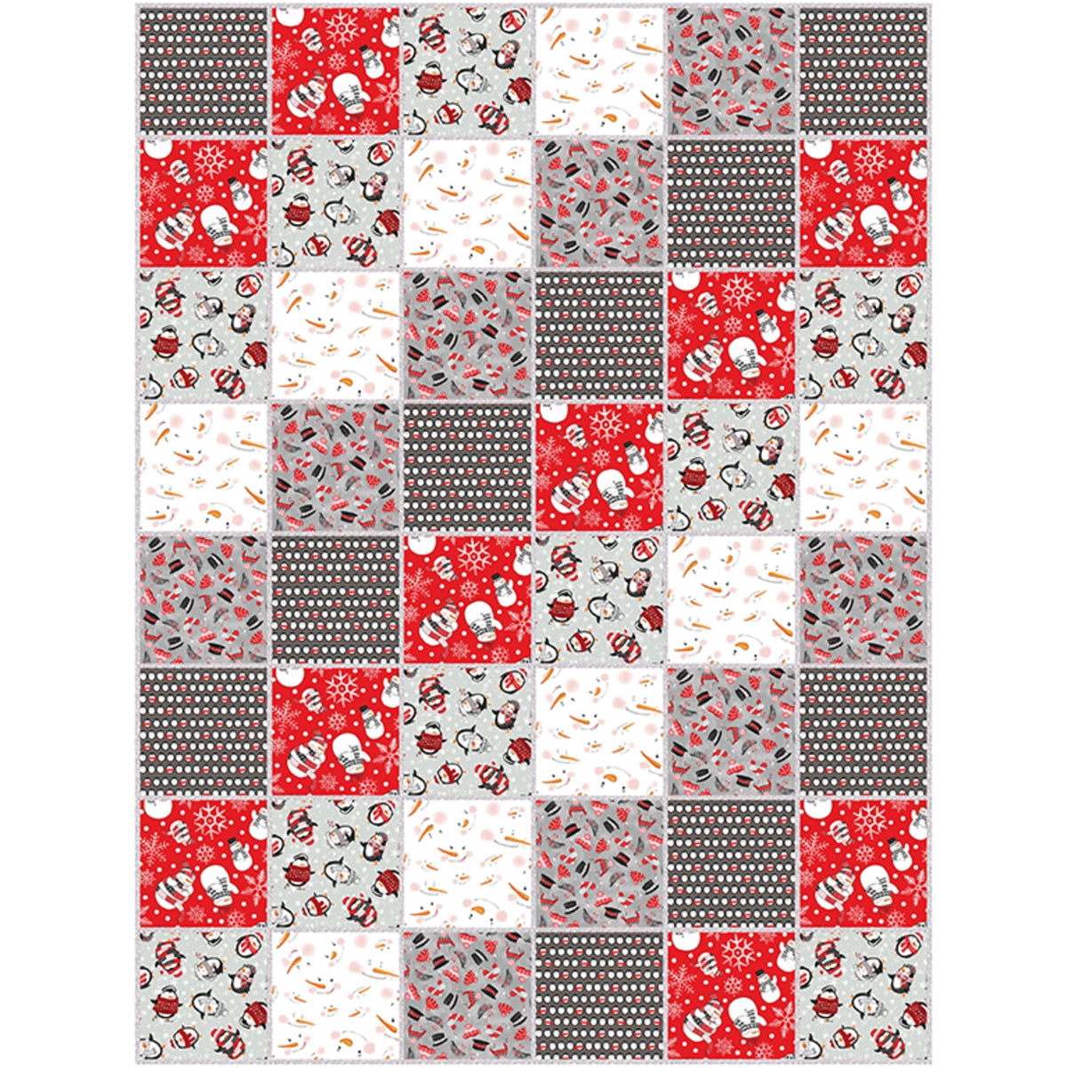 The Cool Club Flannel Ragged quilt kit fabric detail