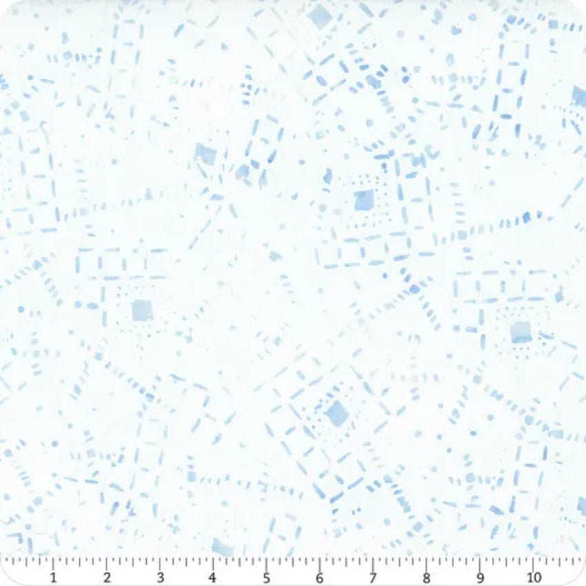 Tonga Sky Geo Lines & Dots Batik Fabric Yardage
