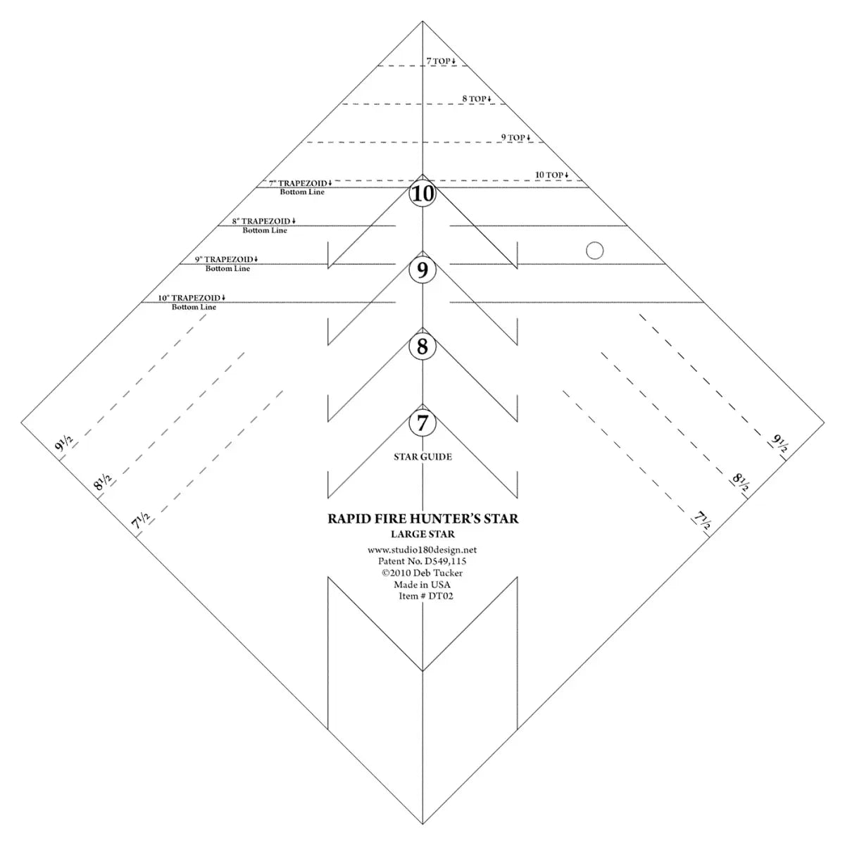 Rapid Fire Hunter's Star Large Template