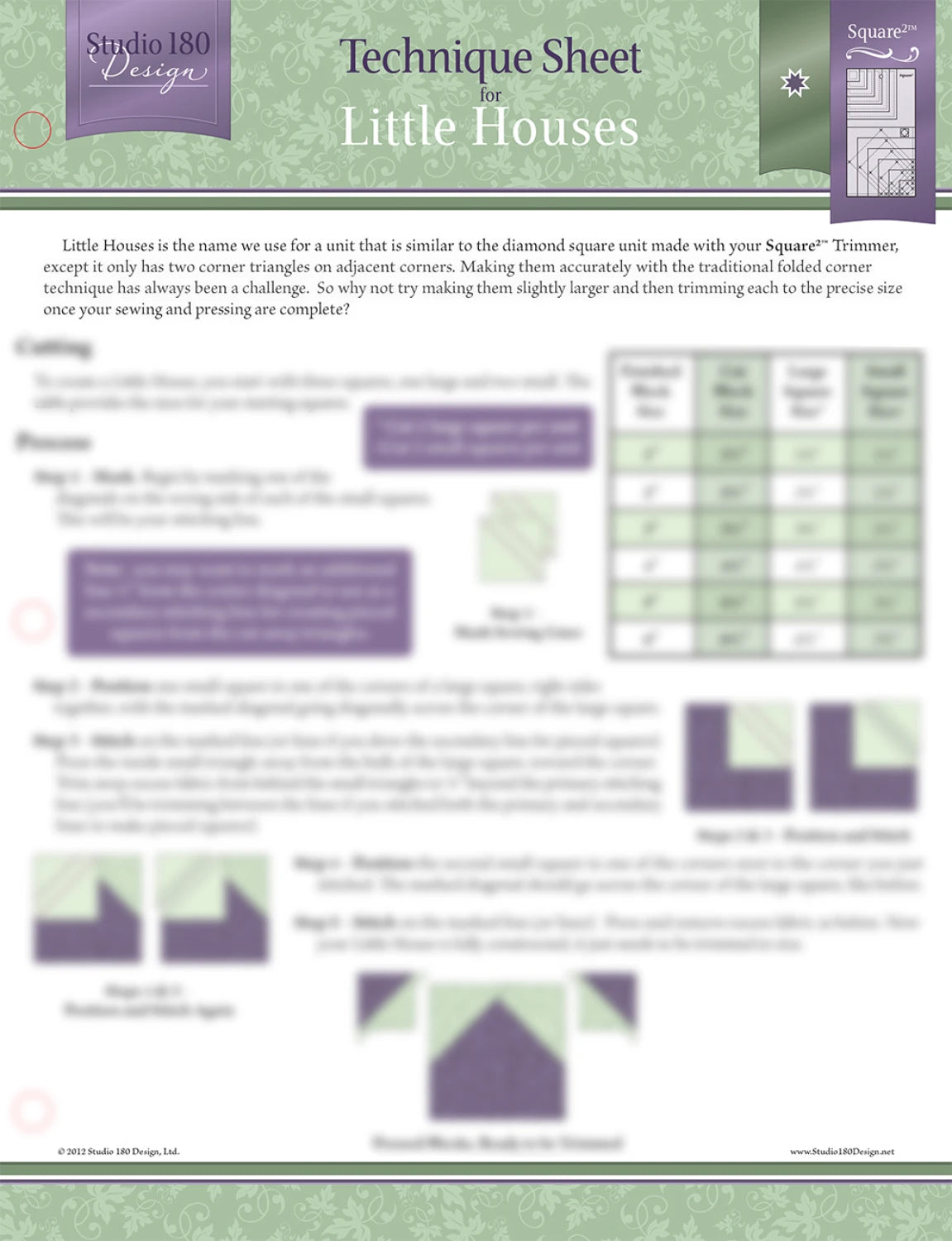 Studio 180 Little Houses Technique Sheet