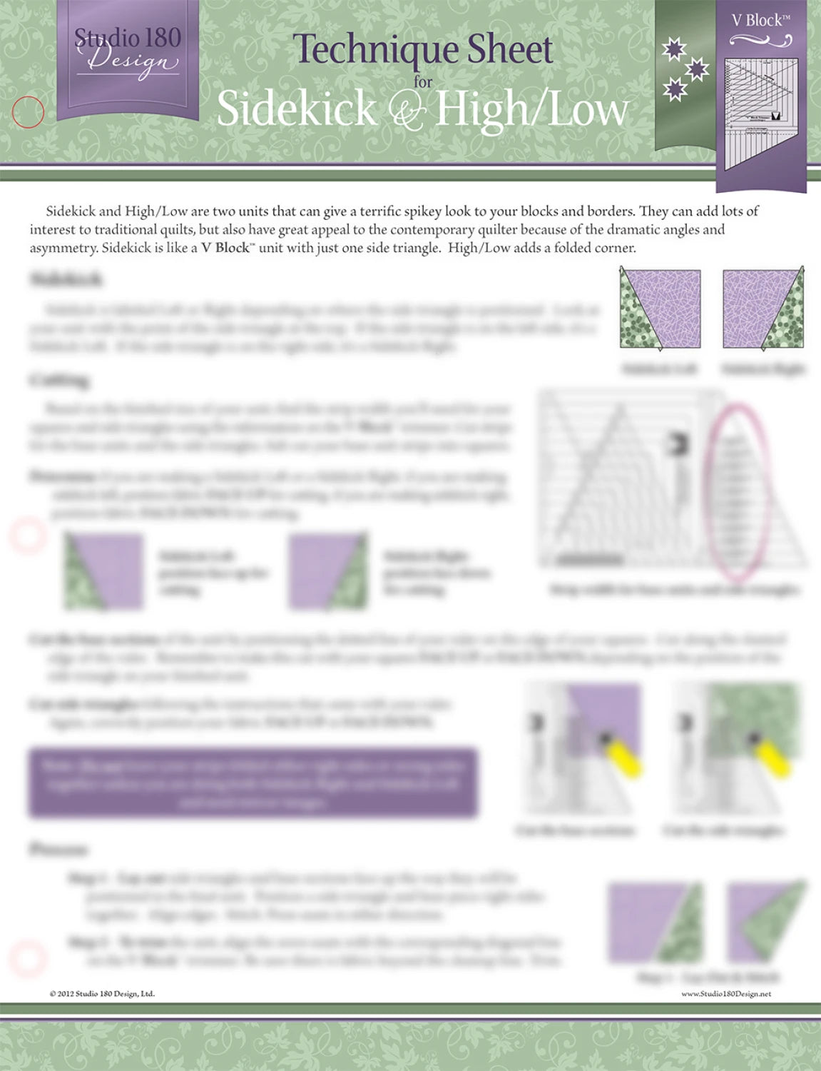Sidekick and High/Low Technique Sheet