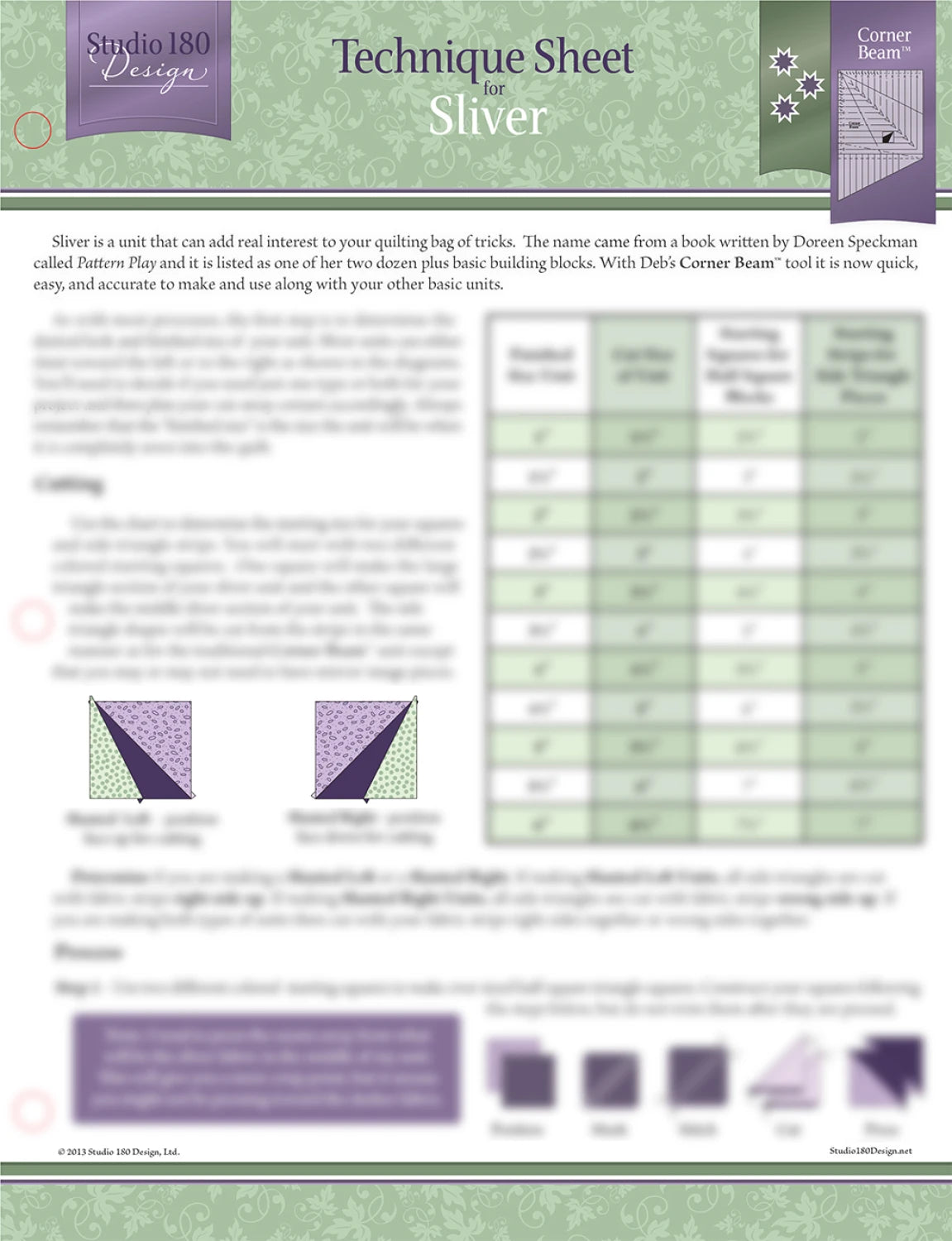 Studio 180 Sliver Technique Sheet