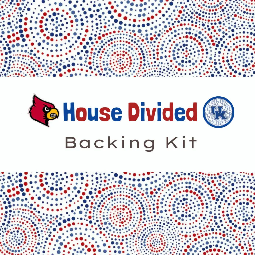 House Divided Exploding Heart Backing Kit Patriotic Hexi-Dots