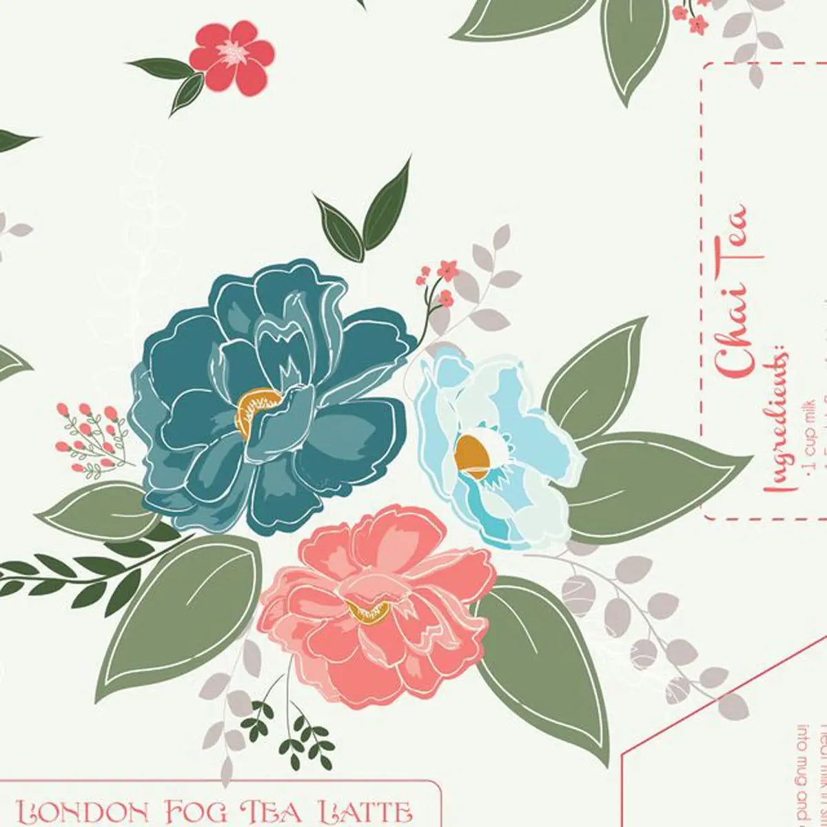 Afternoon Tea Sand 108" Wide Quilt Backing Fabric