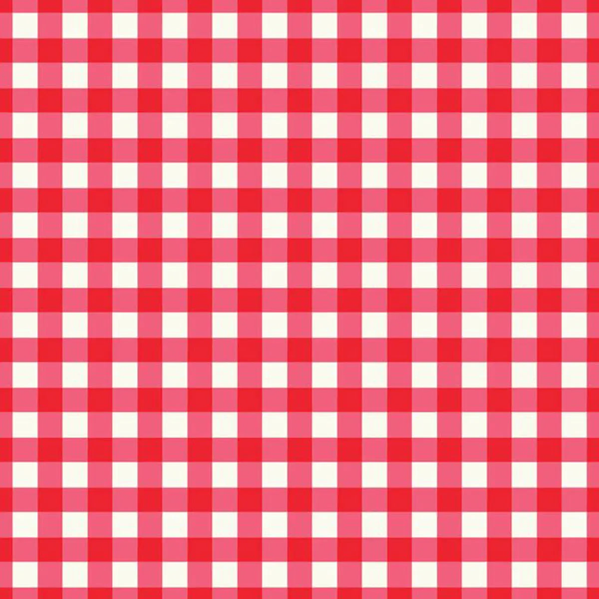 Picnic Florals Red Gingham 108" Wide Quilt Backing Fabric
