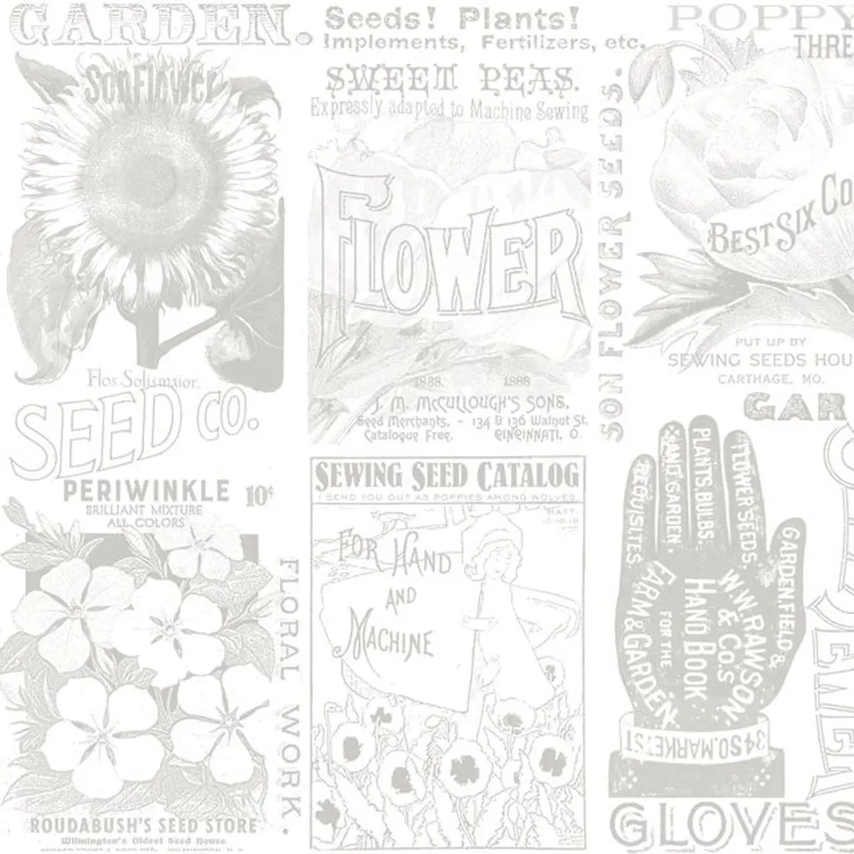 riley blake wildflower seeds Sewing Seeds III Garden Blender Gray 108" Wide Quilt Back... – Quilted Joy
