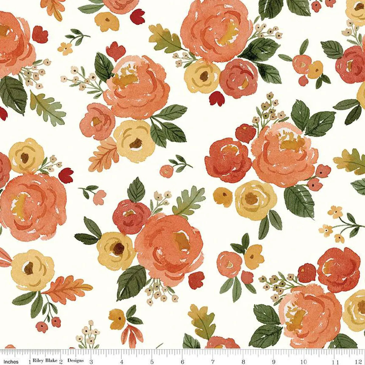 Happy Fall Days Cloud Floral 108" Wide Quilt Backing Fabric