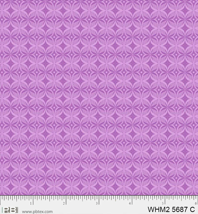Whimsy II Light Purple Kaleidoscope Geo Fabric Yardage