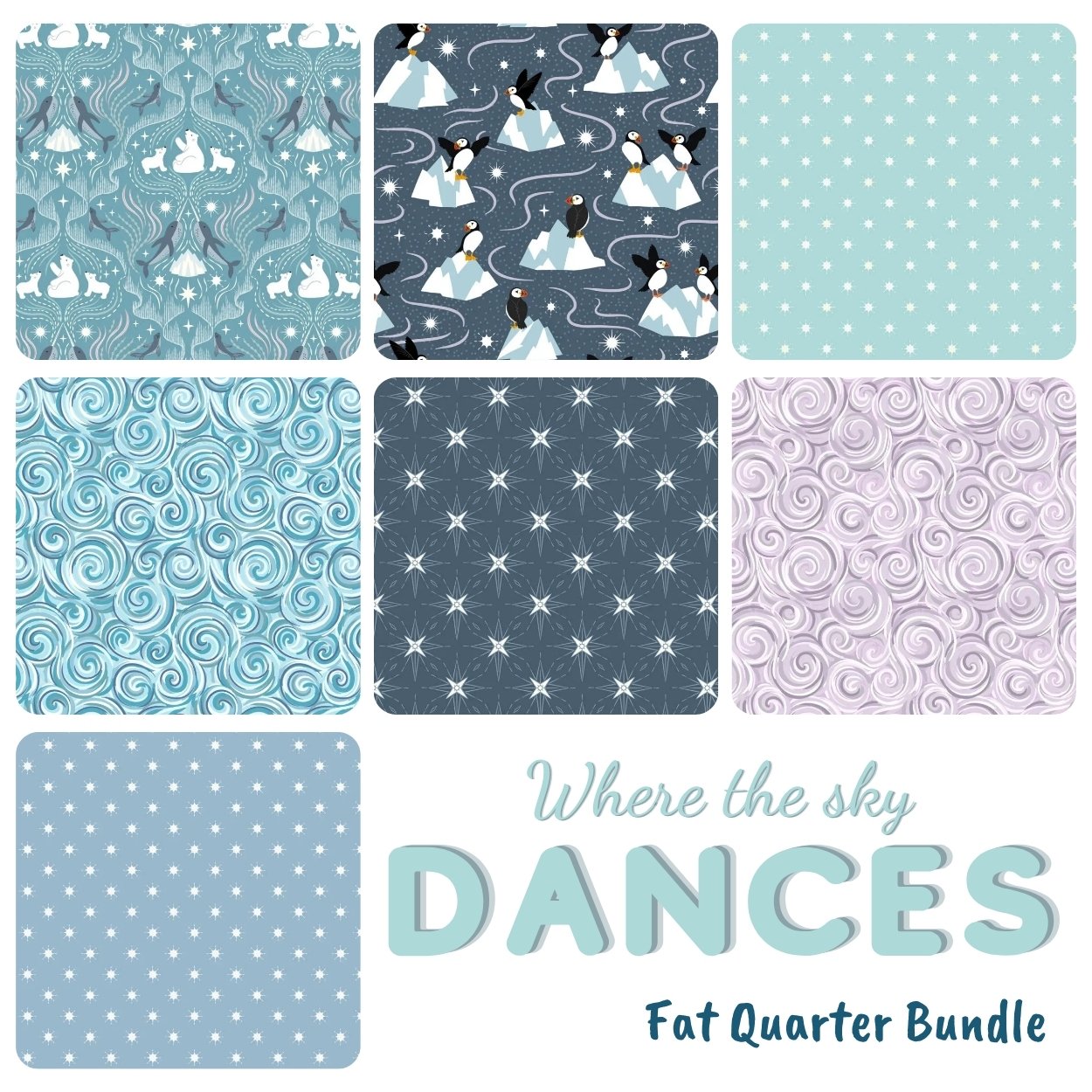 Where the Sky Dances fat quarter bundle quilt fabric collection