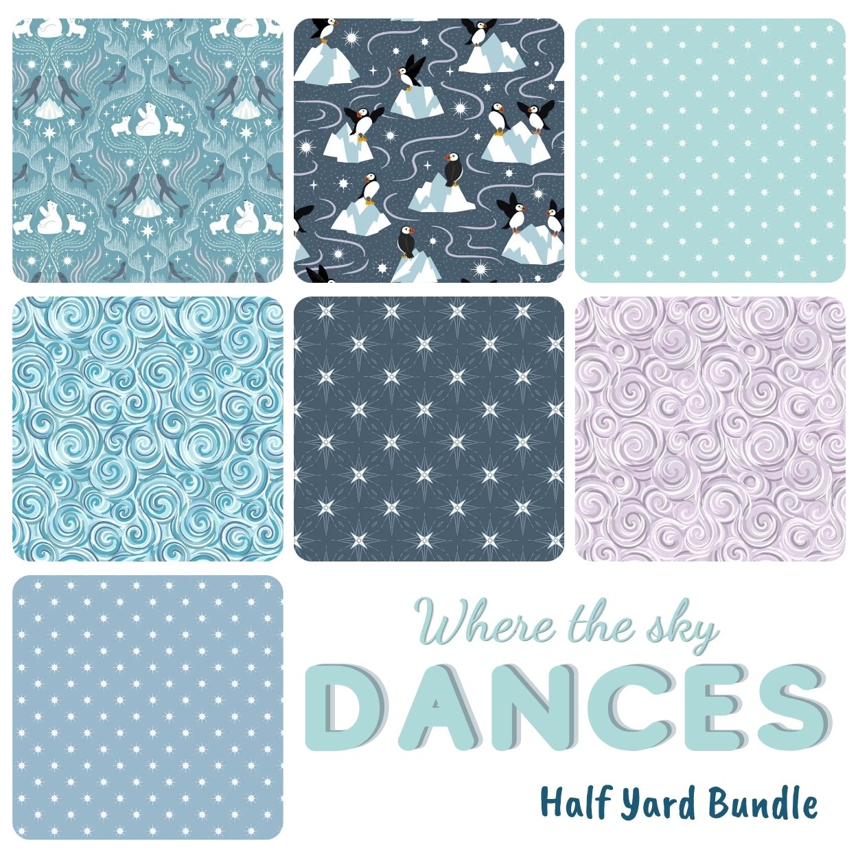 Where the Sky Dances half yard bundle quilt fabric collection