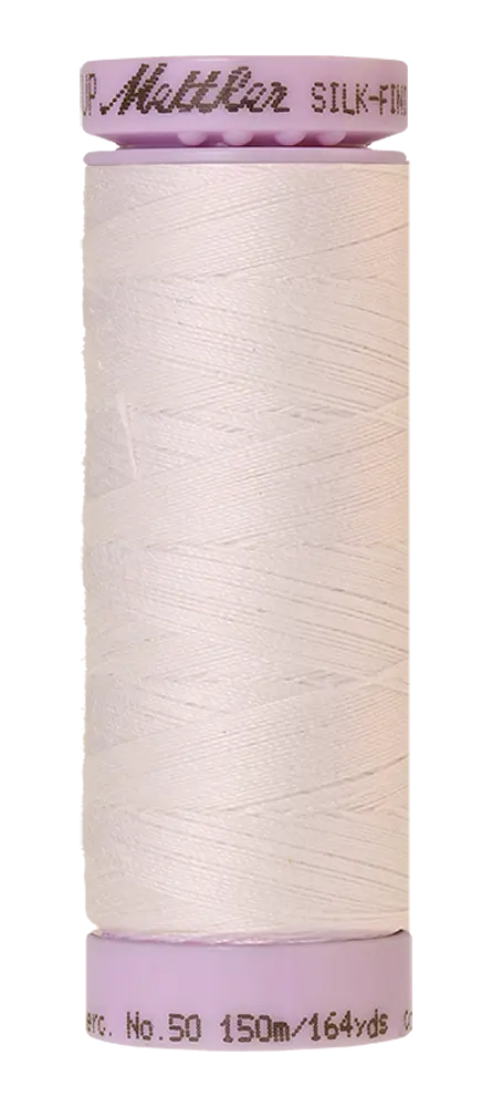 Mettler Cotton Silk Finish 50wt 150m White