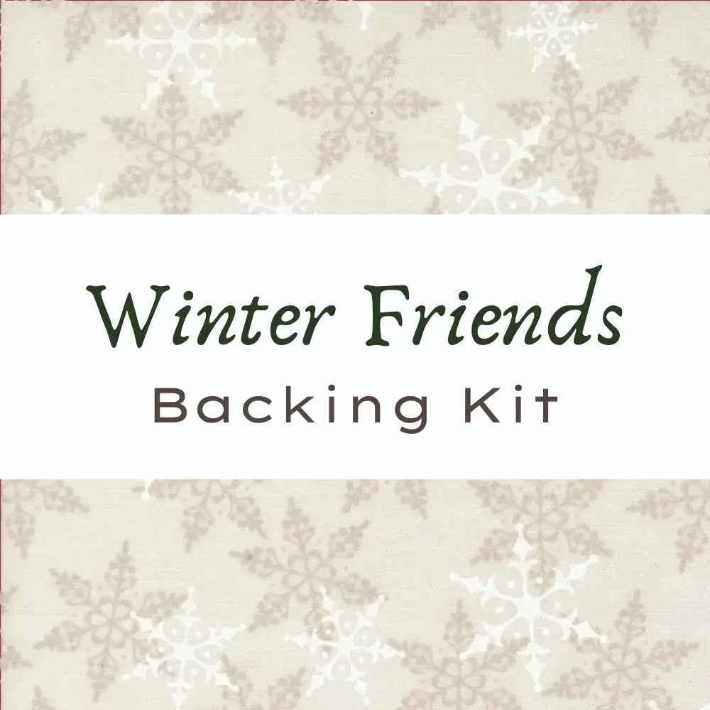 Winter Friends Backing Kit White Falling Snow
