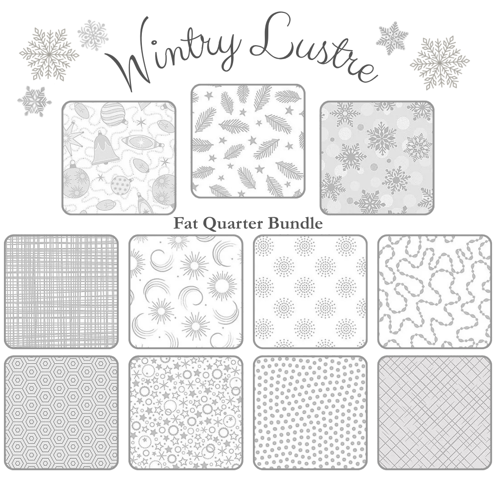 Wintry Lustre Fat Quarter Bundle - PRESALE - fat quarter quilt fabric cut