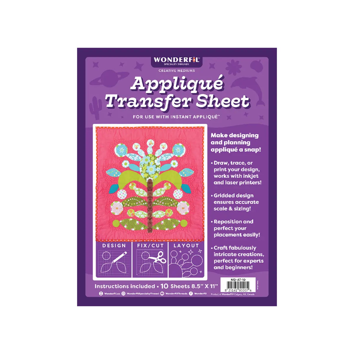 Wonderfil Applique Transfer Sheets 8.5" x 11"