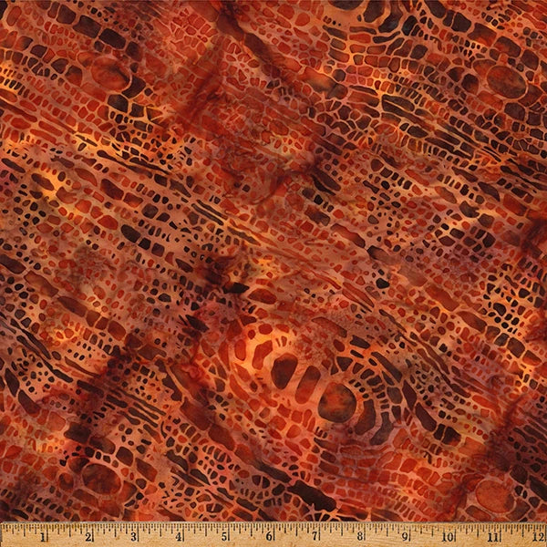 Cinnamon Spice adobe diagonal circle batik cotton quilting fabric