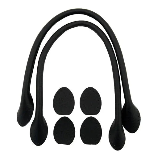 Leather Like Bag Handles 16in Black - quilting supply from Quilted Joy