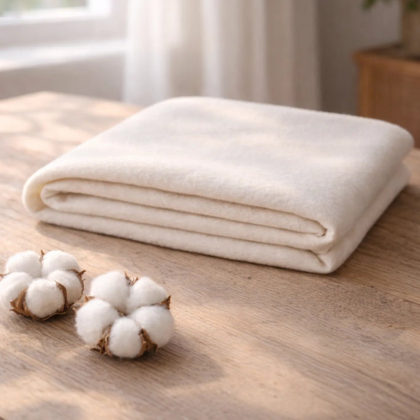 Nine Acres White 100% Cotton Batting Mid-Weight - quilt batting for quilting projects