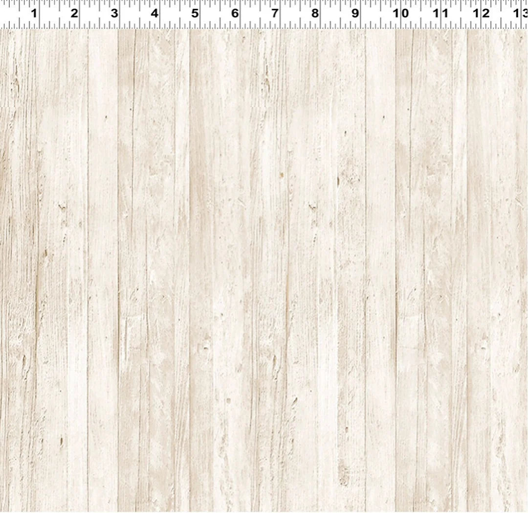 Enjoy The Little Things Digital Barnboard Light Khaki Fabric Yardage