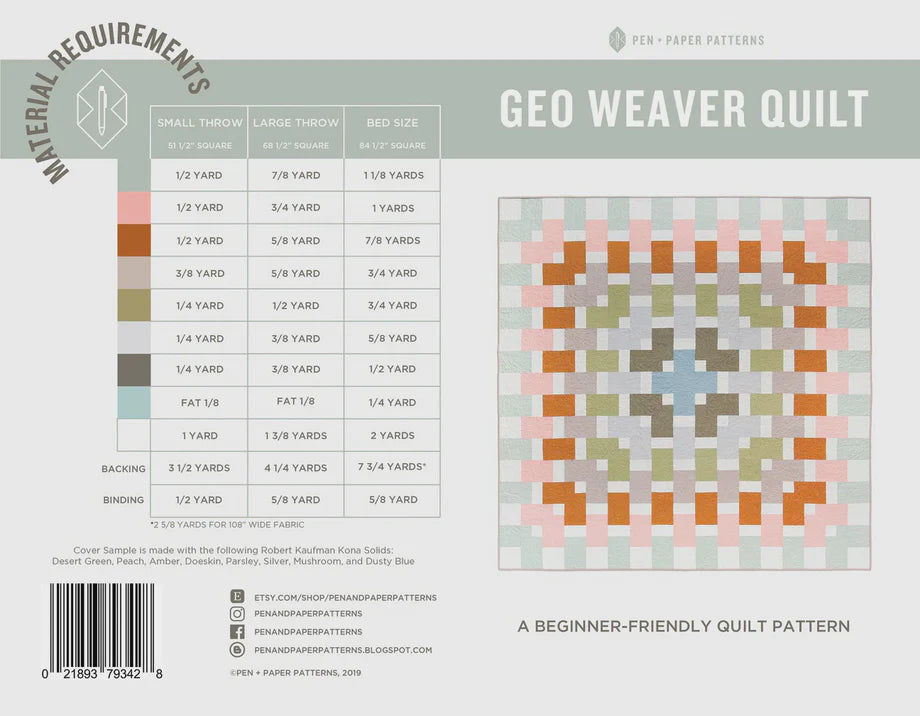 Geo Weaver Quilt Pattern
