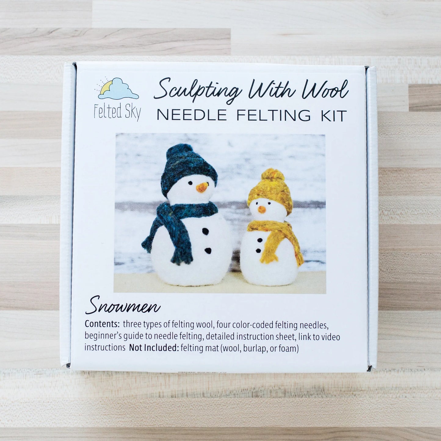 Snowmen Needle Felting Kit