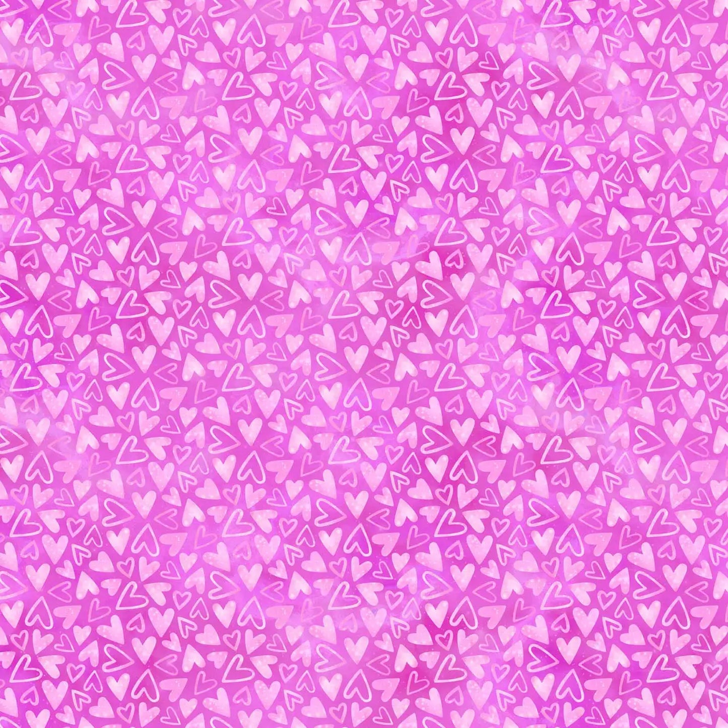 Sparkle Magic Pink Hearts Fabric Yardage