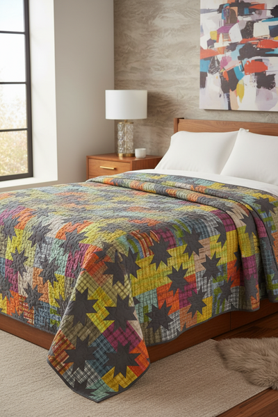 Plaid Star Pop II Quilt Kit