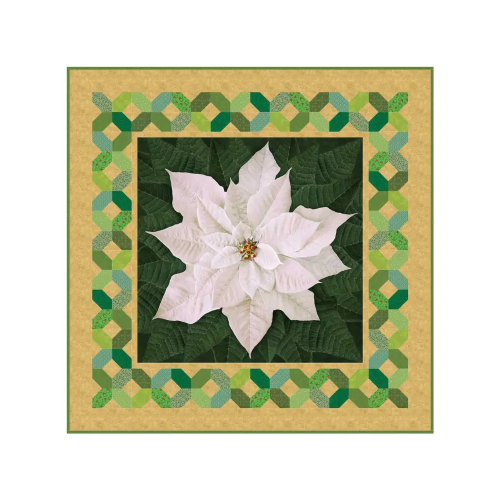 Tanglewood White Poinsettia Quilt Kit Product Photo