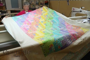Super girly and colorful log cab quilt