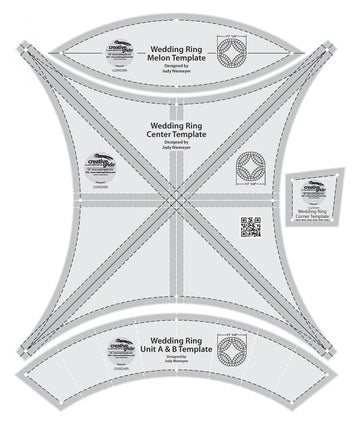Creative Grids Double Wedding Ring Templates Quilt Ruler - quilting ruler for precision cutting