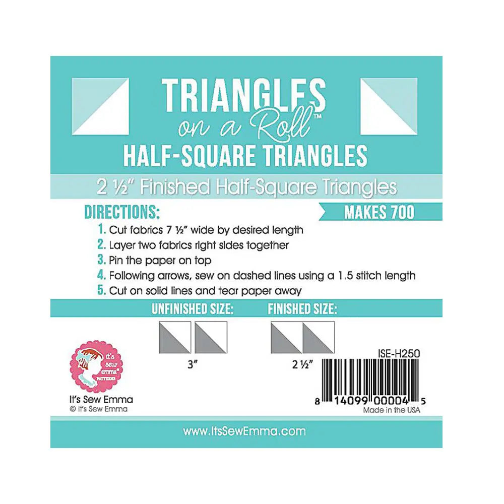 2 1/2" Half Square Triangles on a Roll