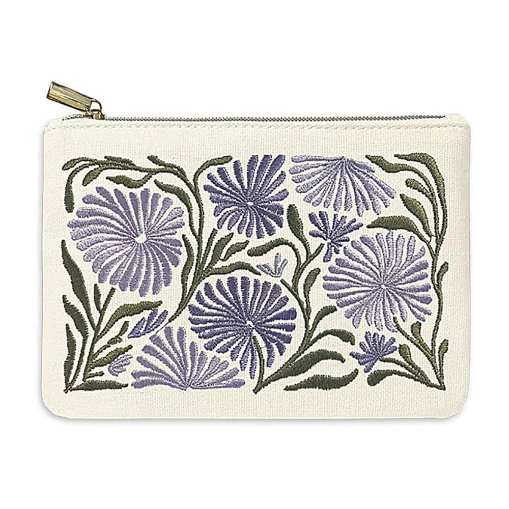 Flower Market Embroidery Allium Pouch