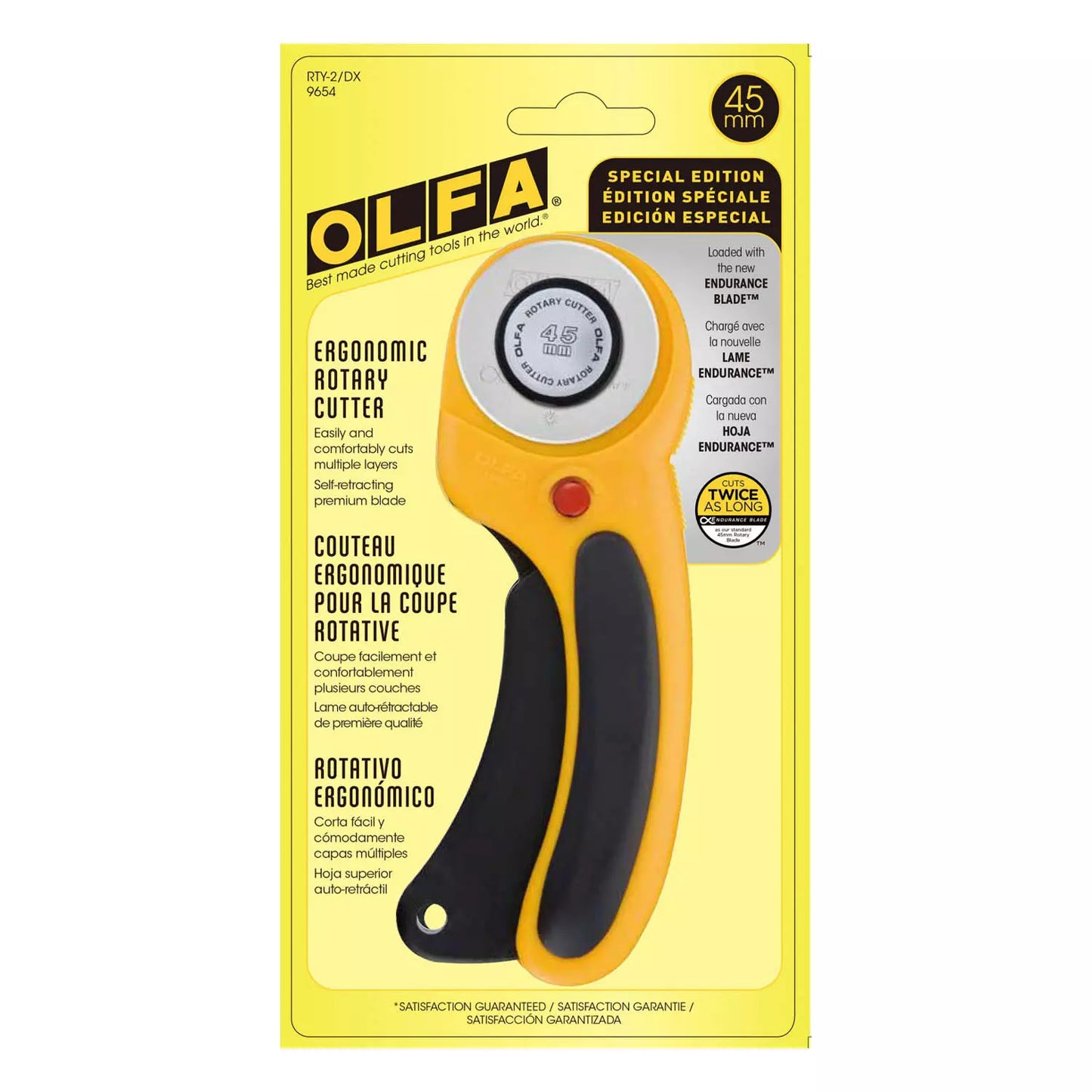 Olfa Ergo Rotary Cutter Yellow 45